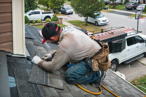Professional Gutter Repair And Installation technician working in Holley, NY